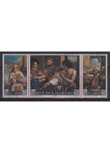 1967 San Marino Dipinti Guercino 3 valori nuovi Sassone 739-41
